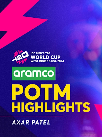 Logo of Axar Patel's decisive spell | POTM Highlights | IND v ENG | T20WC 2024