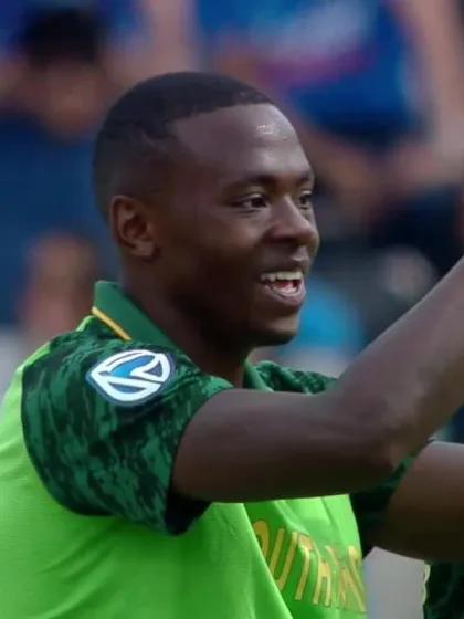 Logo of CWC19: SA v IND - Rabada celebrates KL Rahul wicket