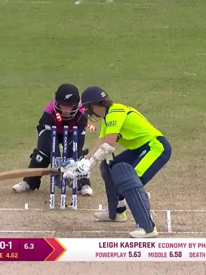 NZ v IRE: Clare Shillington falls for 12 in her final innings
