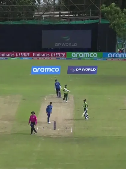 Huziafa Ahsan with a Four vs. England