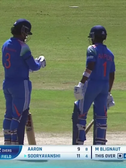 Vaibhav Sooryavanshi with a Six vs. Zimbabwe