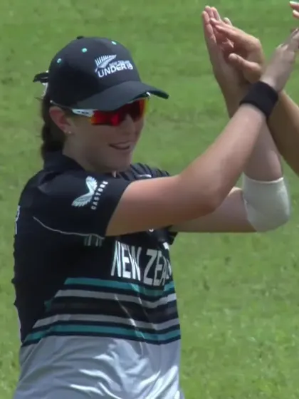 Logo of T Johnson with a Batting vs New Zealand Women Under-19