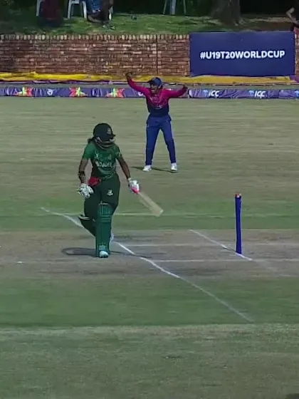 Logo of Wicket-Shorna-Akter-UAE-U19s-Women v Bangladesh-U19s-Women ICC U19W T20WC 2023