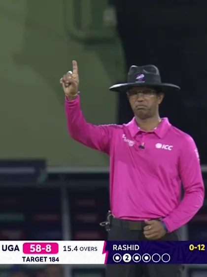 Bilal Hassun - Wicket - Afghanistan vs Uganda