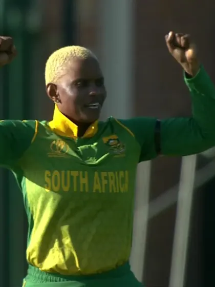 Logo of WICKET: Akter out to a sharp catch by Chetty