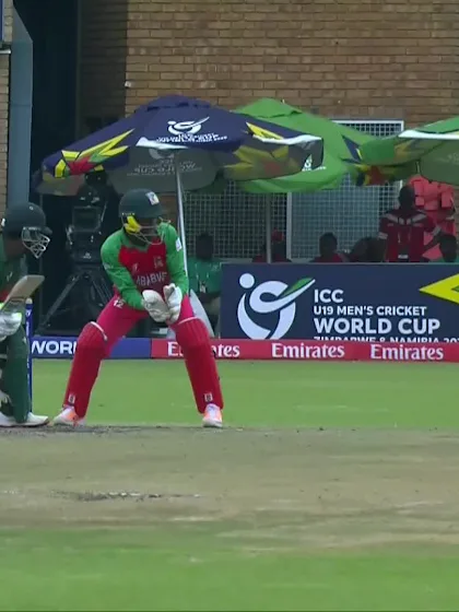Azizul Hakim Tamim with a Four vs. Zimbabwe