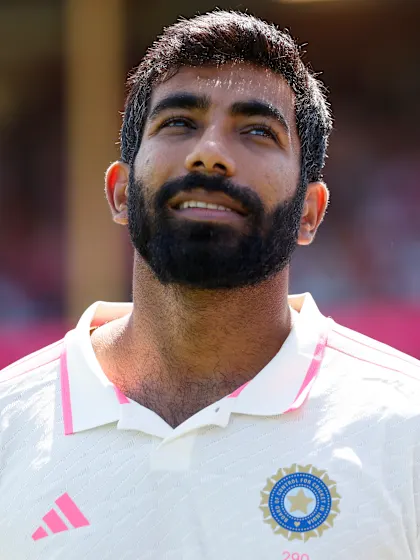 Logo of Jasprit Bumrah on winning the ICC Men's Test Cricketer of the Year award | ICC Awards 2024