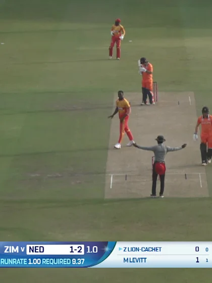 Bas de Leede - Wicket - Netherlands vs Zimbabwe