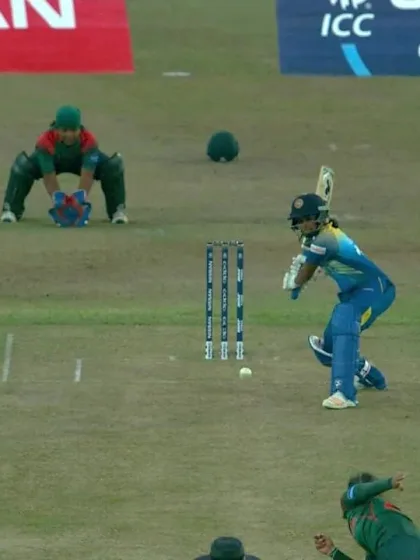 Logo of SL v BAN: Jahanara Alam bowls Shashikala Siriwardene
