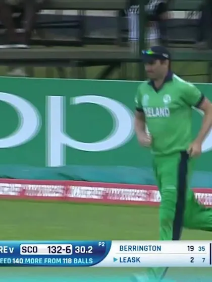 How Scotland's wickets fell as they were dismissed by Ireland for 246