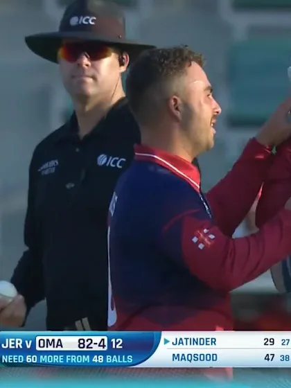 T20WCQ: OMA v JSY – Highlights of Elliott Miles' 3/22