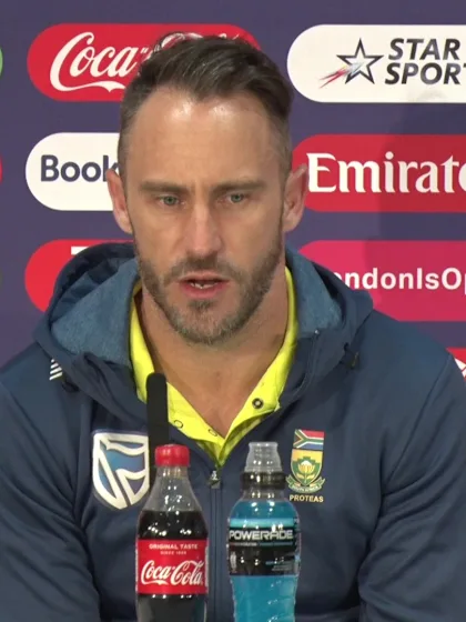 23 June - Lord's - South Africa Captain Faf du Plessis post-match press conference