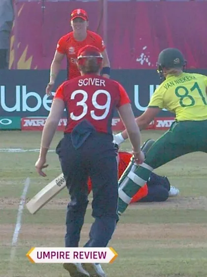 ENG v SA: Dane van Niekerk run out at non-striker's end