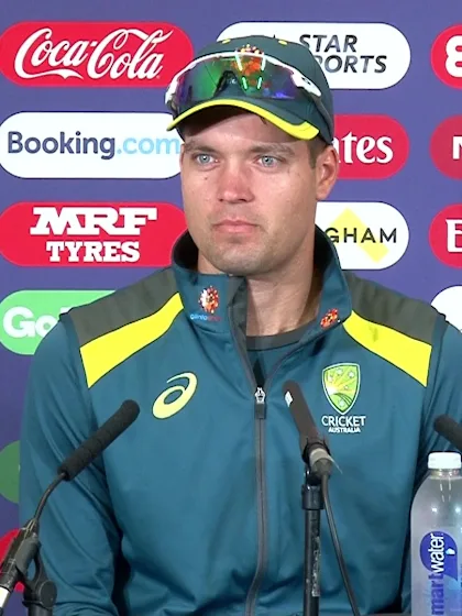 19 June - Nottingham - Australia player Alex Carey pre-match press conference