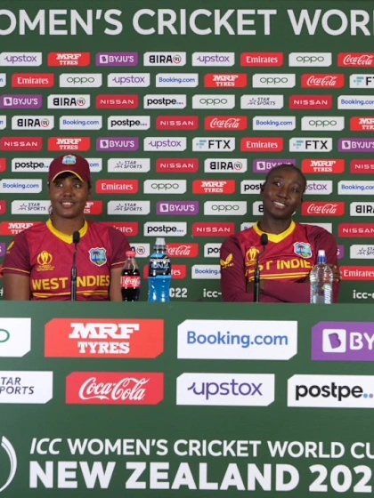 30 March - Wellington - West Indies players Stafanie Taylor and Hayley Matthews post-match press conference