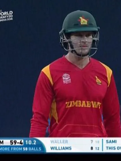 Logo of Malcolm Waller Wicket Fall AFG V ZIM Video ICC WT20 2016