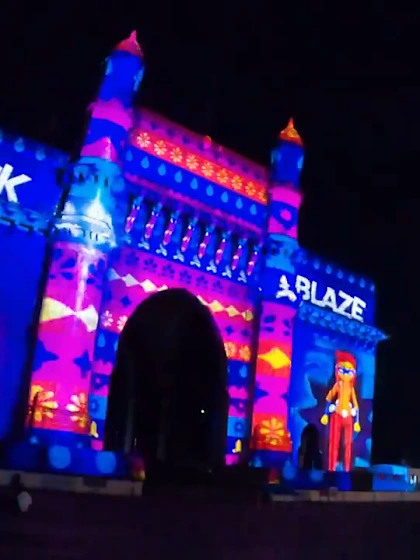 Dazzling show at Gateway of India celebrating CWC23 and Diwali