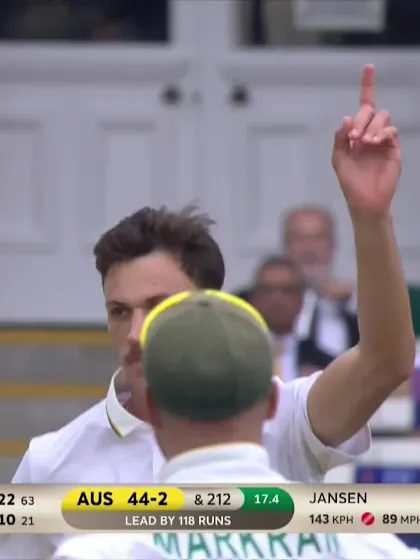 Logo of Marnus Labuschagne - Wicket - South Africa vs Australia