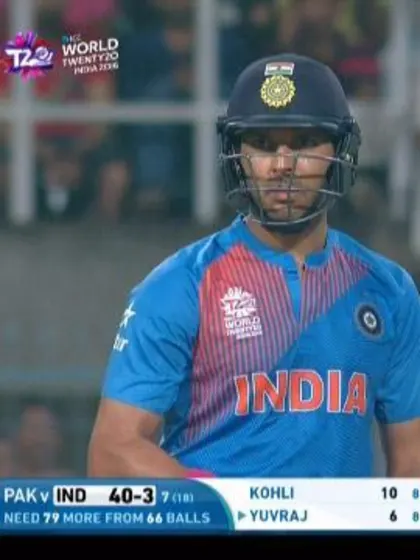 Yuvraj Singh Match Hero for India v PAK ICC WT20 2016