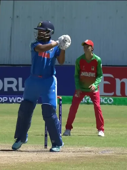 Ayush Mhatre with a Four vs. Zimbabwe