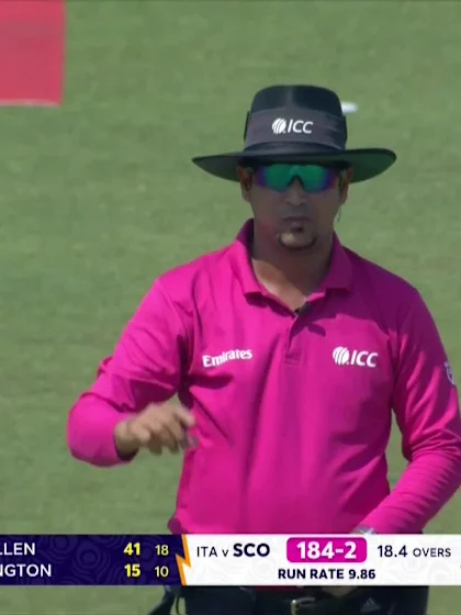 Richie Berrington - Wicket - Scotland vs Italy