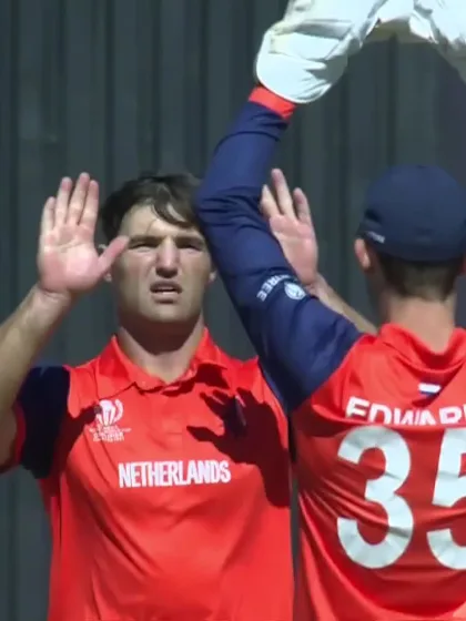 Logo of Michael Leask - Wicket - Scotland vs Netherlands