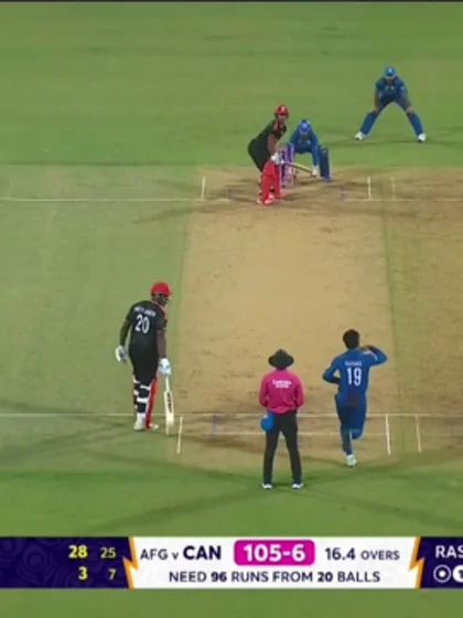 Rashid bowled (site)