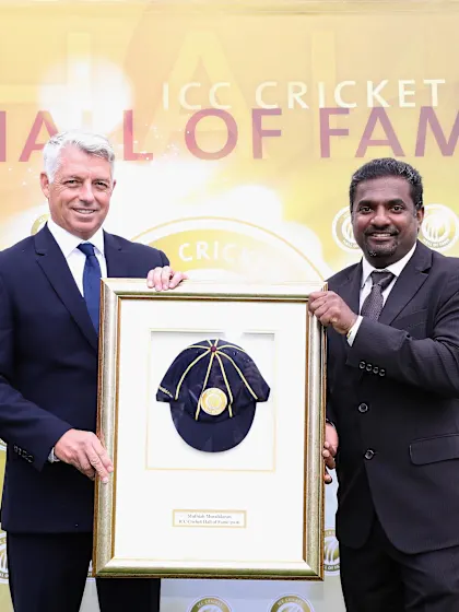 Muralidaran formally inducted into ICC Cricket Hall of Fame