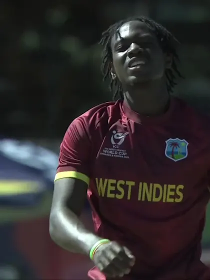 Khalid Ahmadzai with a Four vs. West Indies