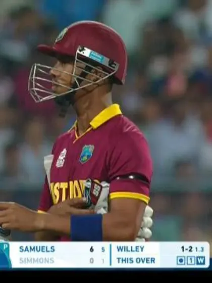 Lendl Simmons Wicket Fall WI V ENG Video ICC WT20 2016