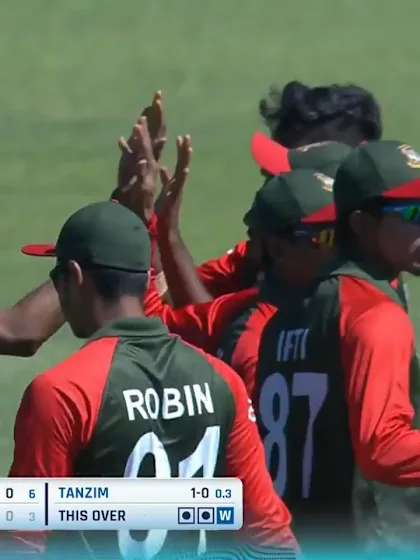 Tanzim Hasan Sakib strikes early | IND v BAN | ICC U19 Men’s CWC 2022