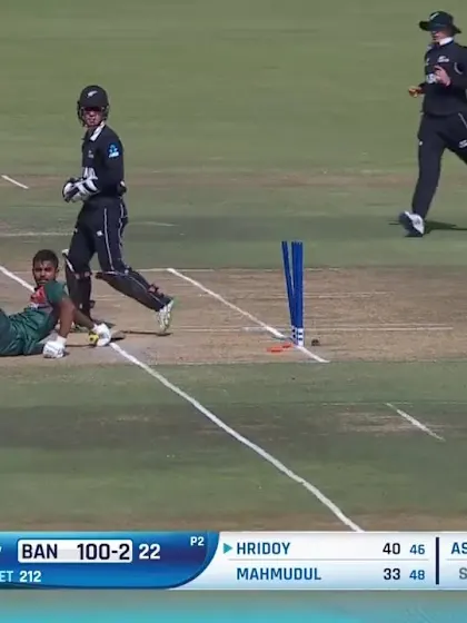 ICC U19 CWC: NZ v BAN – Lightining-quick stumping sends back Hridoy