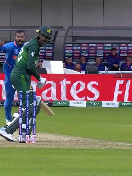 CWC19: IND v PAK - Shoaib Malik plays on first ball