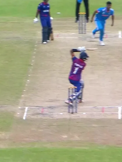 Logo of Deepak Bohara with a Four vs. India