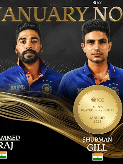 ICC Player of the Month Nominees for January a blend of youth and experience