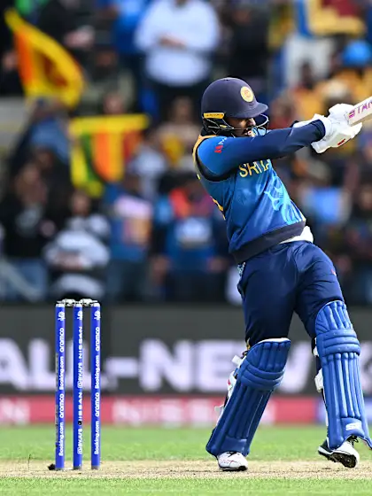 SIX: Dhananjaya de Silva smacks a short one to the hill | T20WC 2022
