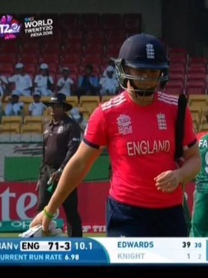 Heather Knight Wicket Fall ENG V BAN Video ICC Womens WT20 2016