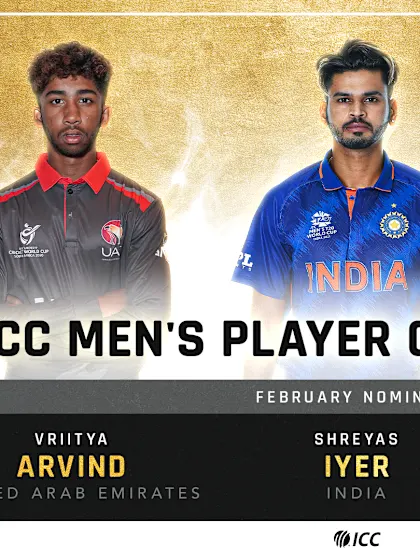 ICC Player of the Month nominations for February announced