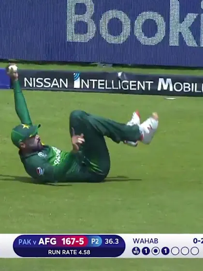 Logo of CWC19: PAK v AFG - Mohammad Amir takes an outstanding catch at fine leg