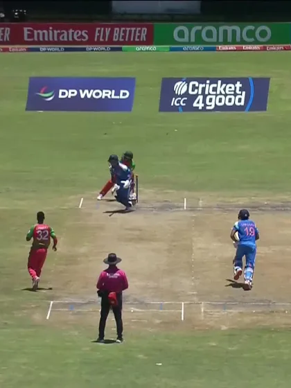 Ambrish Sukumar with a Four vs. Zimbabwe