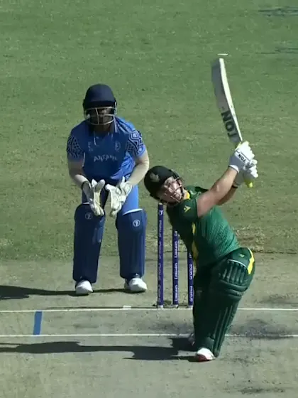 Van Schalkwyk's clean hit for a maximum | U19 CWC 2026