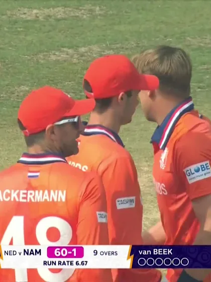 Jan Frylinck - Wicket - Netherlands vs Namibia