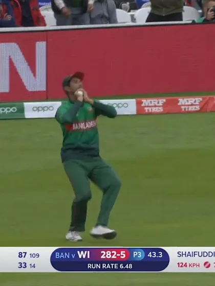 Logo of CWC19: WI v BAN - Holder goes for 33 off 15 balls
