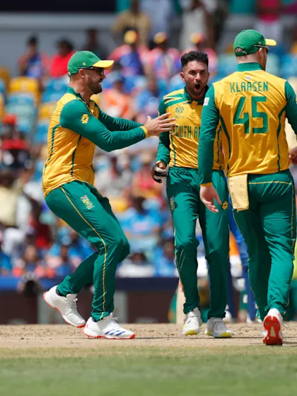 Logo of Double blow from Keshav Maharaj | SA v IND | T20WC 2024 Final