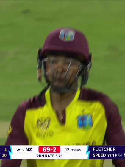 Logo of Georgia Plimmer - Wicket - West Indies vs New Zealand