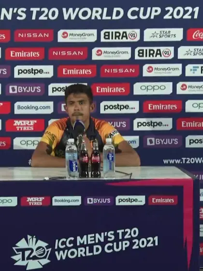 20 October - Abu Dhabi - Sri Lanka player Maheesh Theekshana post-match press conference