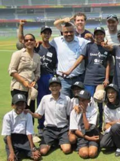 New Zealand players visit ICC Great Spirit initiative