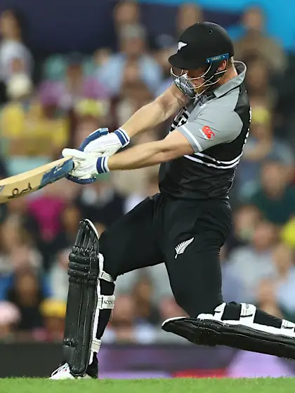 Logo of SIX: Jimmy Neesham swings hard to the leg-side | T20WC 2022