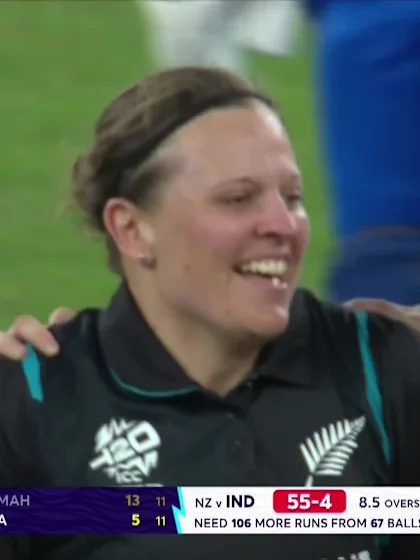 Logo of Jemimah Rodrigues - Wicket - India vs New Zealand