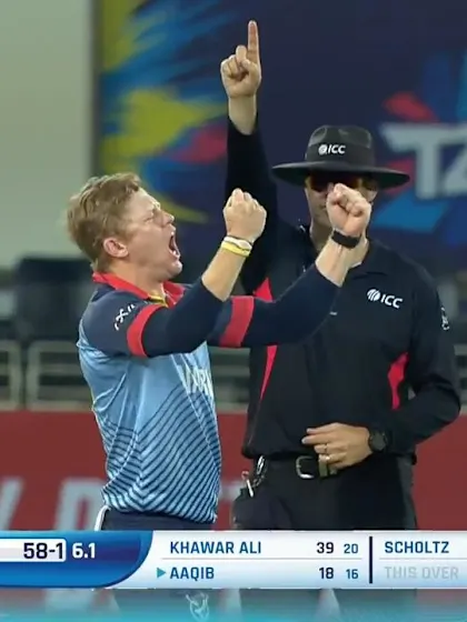T20WCQ: NAM v OMA – Bernard Scholtz turned the game with his 3/14 	